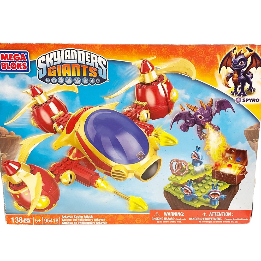 Mega‎ Bloks Skylanders Arkeyan Copter Attack New NWT Toy Building